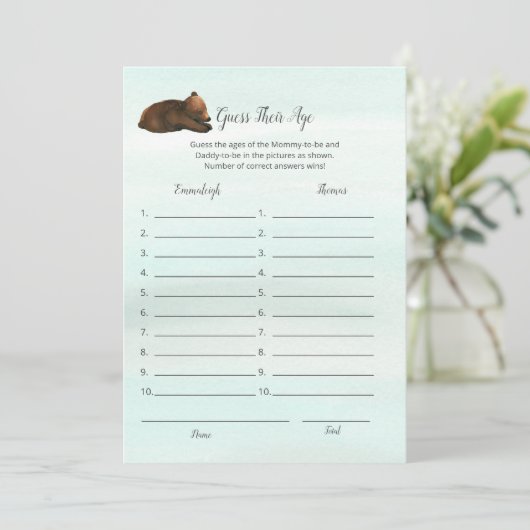 Forest Adventure Bears Devine Sa Carte De Jeu D'Âg (Debout devant)