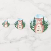 Forest Adventure Beer Boys Baby shower Confetti (Voorkanten)