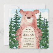 Forest Adventure Beer Boys Baby shower Kaart (Voorkant)