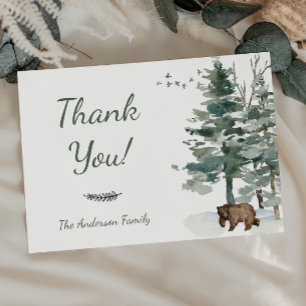 Forest Adventure Boy Bear Baby shower Merci