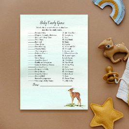 Forest Adventure Deers Baby shower Snoep Kaart