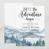 Forest Adventure Mountains Baby shower by Mail iv Kaart (Voorkant / Achterkant)