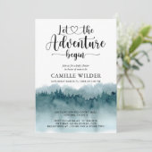 Forest Adventure Mountains Baby shower Invitation (Debout devant)