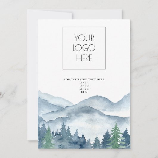 Forest Adventure Mountains Sjabloon Kaart (Voorkant)