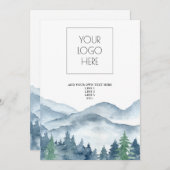 Forest Adventure Mountains Sjabloon Kaart (Voorkant / Achterkant)