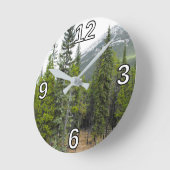 Forest and Mountain Scene Clock Ronde Klok (Hoek)
