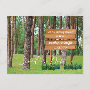 Forest and Natuur Wedding Save the Date Aankondigingskaart