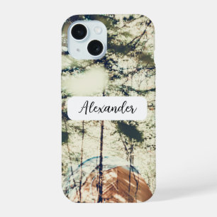 Forest and Tent telefoonhoesje iPhone 15 Hoesje