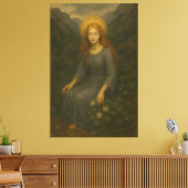 Forest Angel – Divine Light Portrait Canvas Afdruk (Insitu (Woonkamer))