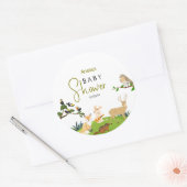 Forest Animals Baby shower Classic Ronde Sticker (Envelop)