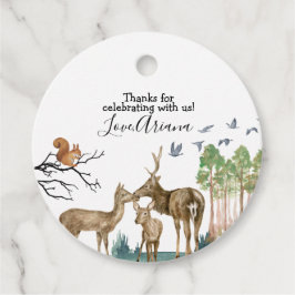 Forest Animals Baby shower Favorietentjes Bedankjes Labels