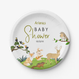 Forest Animals Baby shower Papieren Borden Papieren Bordje
