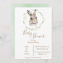 Forest Animals Bunny Rabbit Script Waterverf Baby