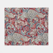 Forest Animals, William Morris Fleece Deken (Voorkant (Horizontaal))
