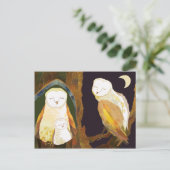 Forest Barn Owl Family Briefkaart (Staand voorkant)