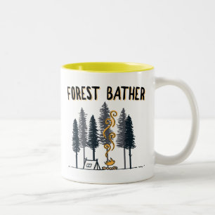 Forest Bather Camping Tweekleurige Koffiemok
