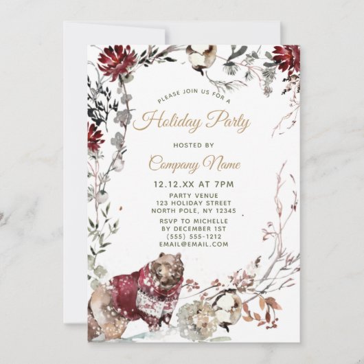 Forest Beer Corporate Holiday Kerstfeest Kaart (Voorkant)