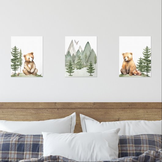Forest Beer Nursery Prints - Set van 3 (Slaapkamer)