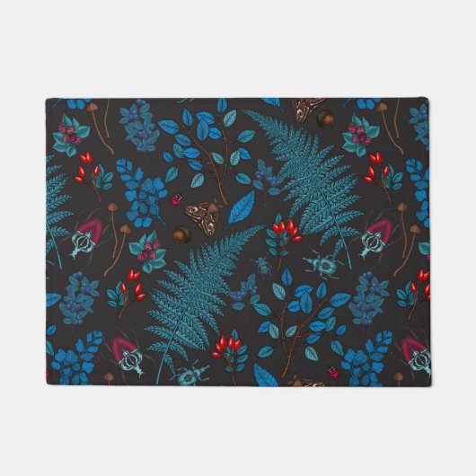 Forest berries, leaves and bugs 1 deurmat (Voorkant)