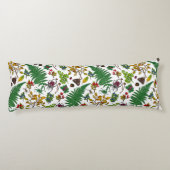 Forest berries, leaves and bugs on white lichaamskussen (Achterkant)