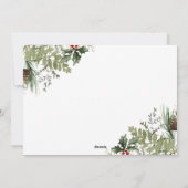 Forest Berry Pinecone Greenery 4 Foto Feestdagenkaart (Achterkant)