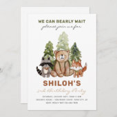Forest Birthday Invitation | Uitnodigingen voor bo (Voorkant / Achterkant)