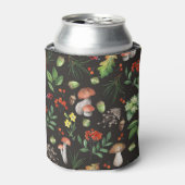 Forest Bounty: Waterverf paddenstoelenpatroon Blikjeskoeler (Blikje Voorkant)