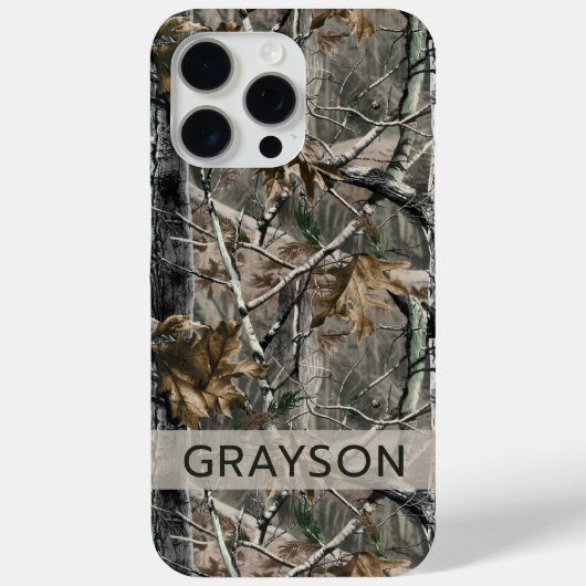 Forest Branches Camouflage Personalized Case-Mate iPhone Case (Achterkant)