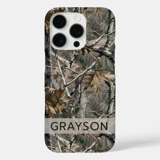 Forest Branches Camouflage Personalized Case-Mate iPhone Case (Achterkant)