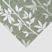 Forest Breeze Minimalist Botanical Silhouette Sage Tissuepapier (Detail)
