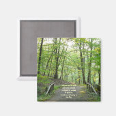 Forest Bridge-met citaat Magneet (Voorkant / Achterkant)