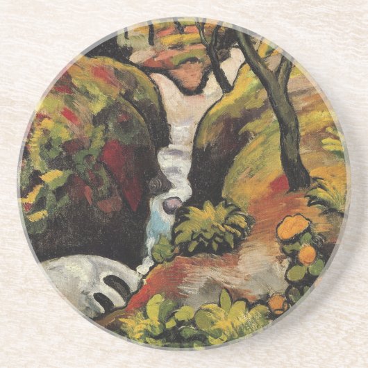 Forest Brook door August Macke Expressionisme Zandsteen Onderzetter (Voorkant)