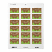 Forest bruiloft labels (Full Sheet)