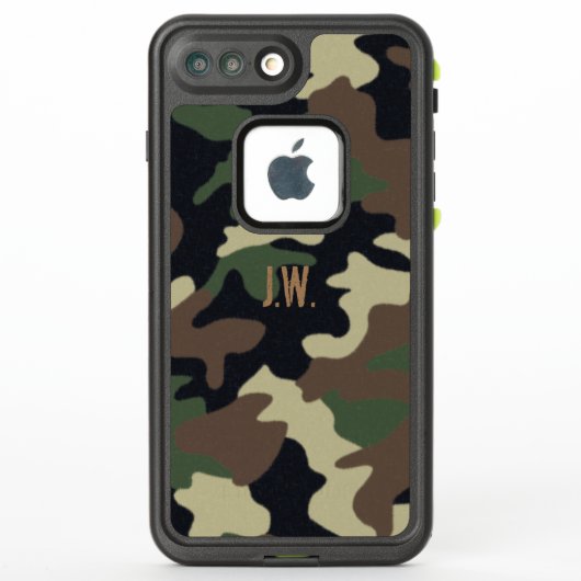 Forest camo aangepaste iPhone case (Achterkant)