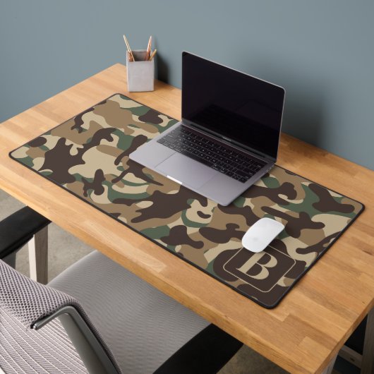 Forest Camo gepersonaliseerde monogram camouflage Bureaumat (Kantoor 2)