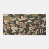 Forest Camo gepersonaliseerde monogram camouflage Bureaumat (Voorkant)