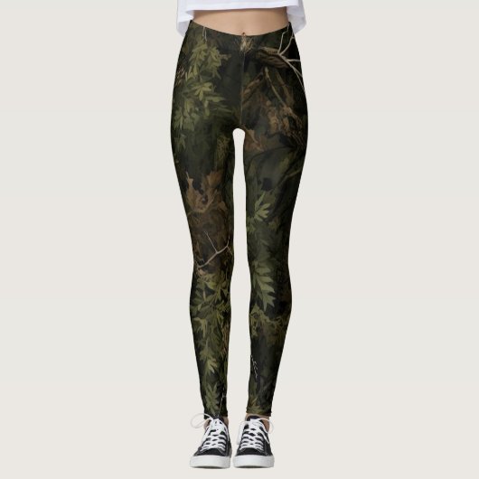 Forest Camo Pattern Leggings (Voorkant)