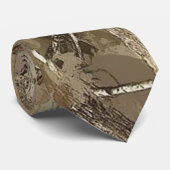 Forest Camo with Dry Leaves Pattern Stropdas (Opgerold)