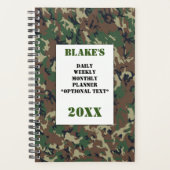 Forest Camouflage Dagelijkse Foto Planner (Voorkant)