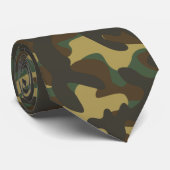 Forest Camouflage Stropdas (Opgerold)