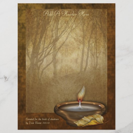Forest Candle Writing Paper (Voorkant)