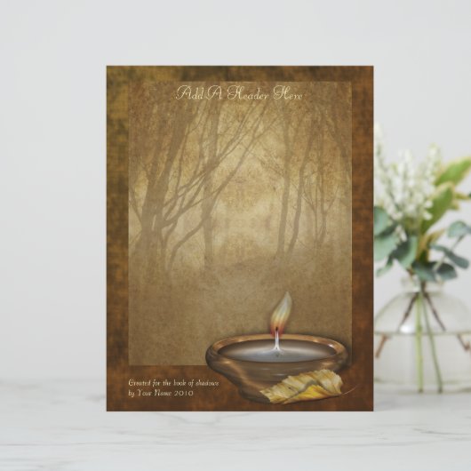 Forest Candle Writing Paper (Staand voorkant)