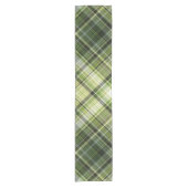Forest Canopy Green Cream en Plaid Korte Tafelloper (Voorkant)