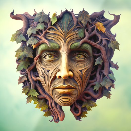 Forest Carving Window Cling Raamsticker (Vel 3)