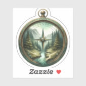 Forest Compass Vinyl Sticker | Die-Cut Sticker (Feuille)