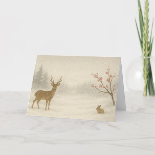 Forest Creatures - Christmas Card Feestdagen Kaart (Voorkant)