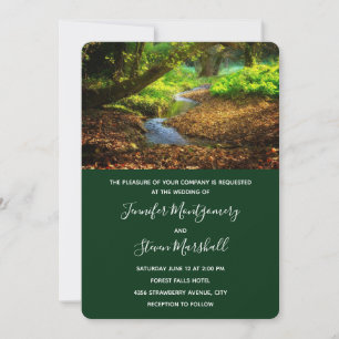 Forest Creek Beauful Natuur Photo Wedding Kaart