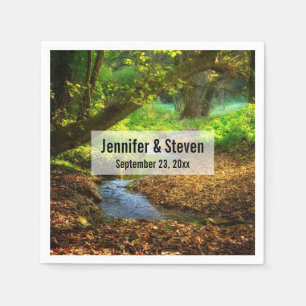 Forest Creek Beauful Natuur Photo Wedding Servet