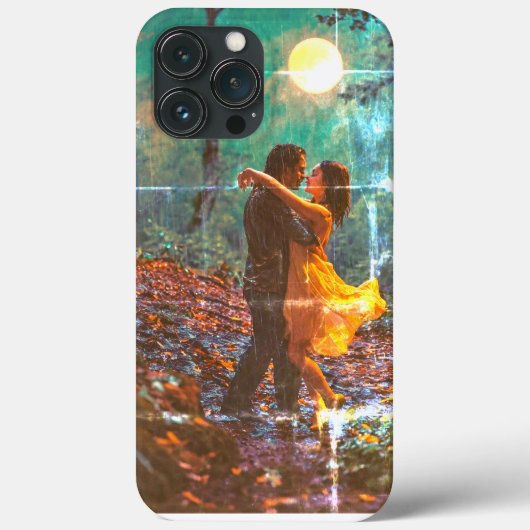 Forest Dance Couple iPhone Case met Monogram 'M' (Achterkant)