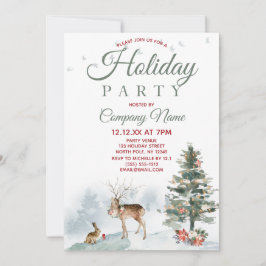 Forest Deer Corporate Holiday Kerstfeest Kaart